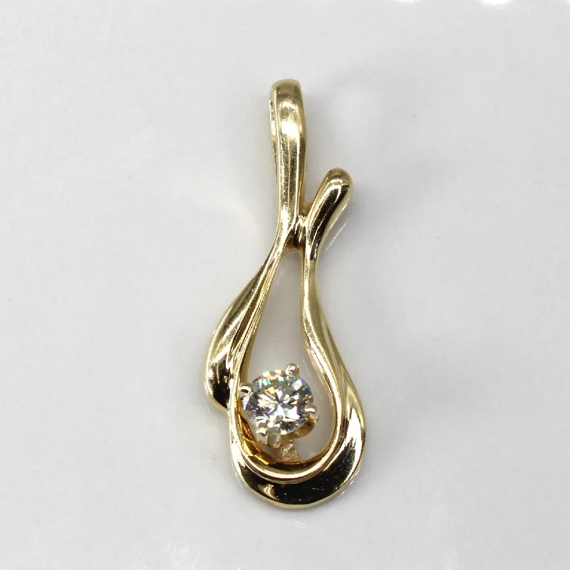 Diamond Drop Gold Pendant | 0.48ct |