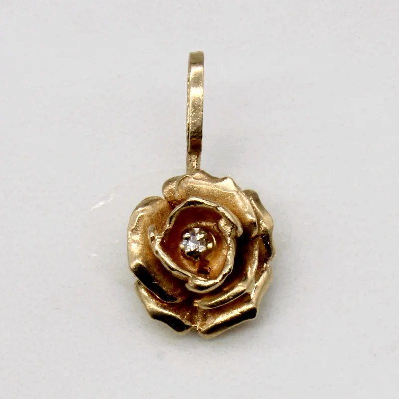 Diamond Flower Pendant | 0.01ct |