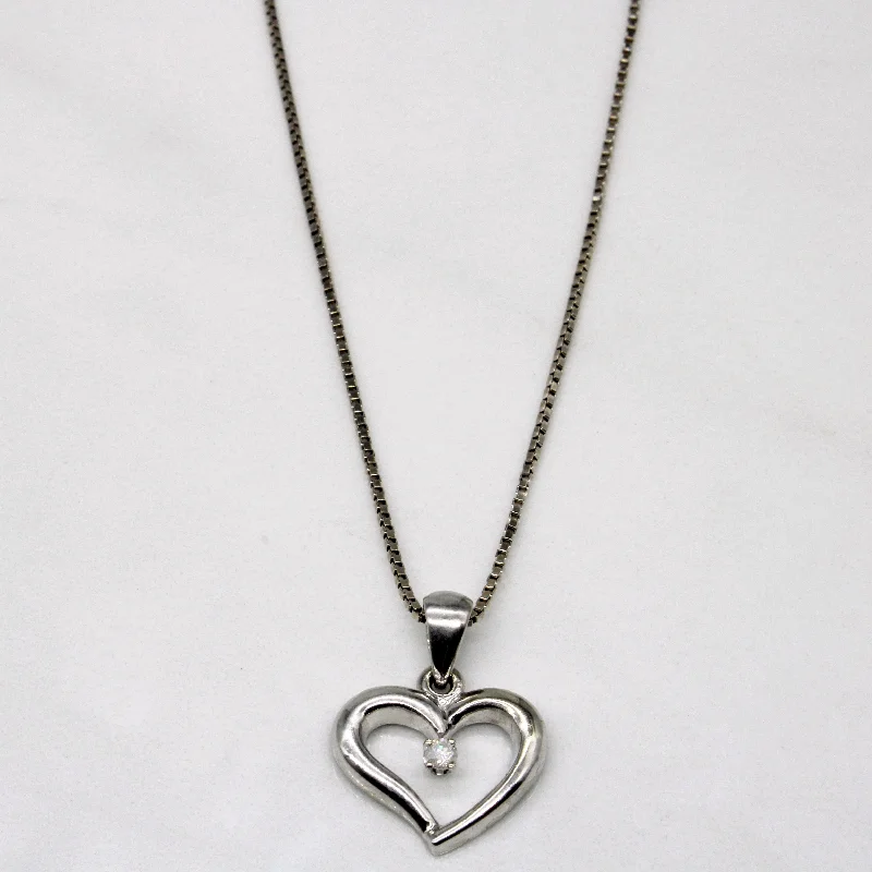 Diamond Heart Pendant & Necklace | 0.03ct | 20" |