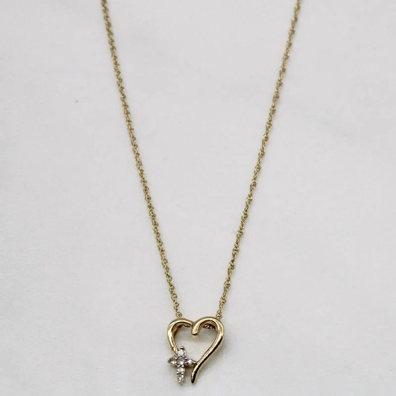 Diamond Heart Pendant & Necklace | 0.03ctw | 18" |