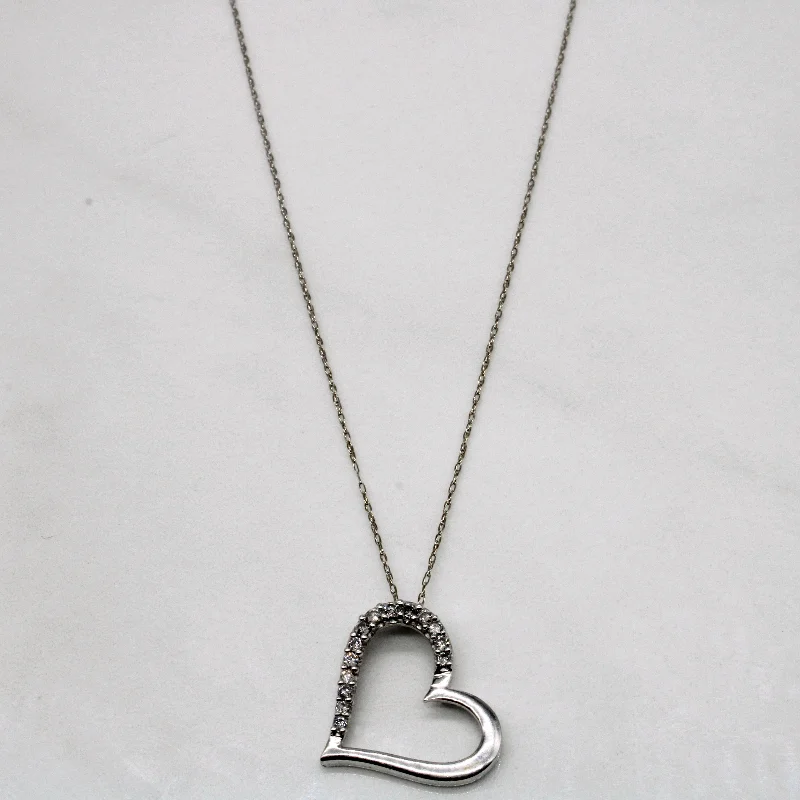 Diamond Heart Pendant & Necklace | 0.15ctw | 20" |