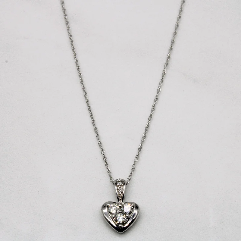 Diamond Heart Pendant & Necklace | 0.22ctw | 18" |