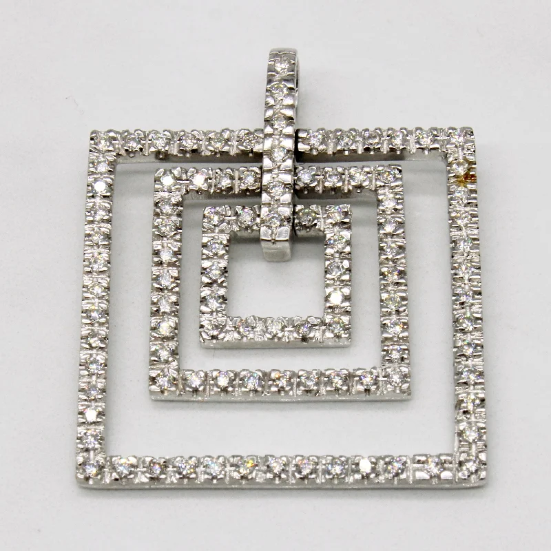 Diamond Square Pendant | 1.00ctw |