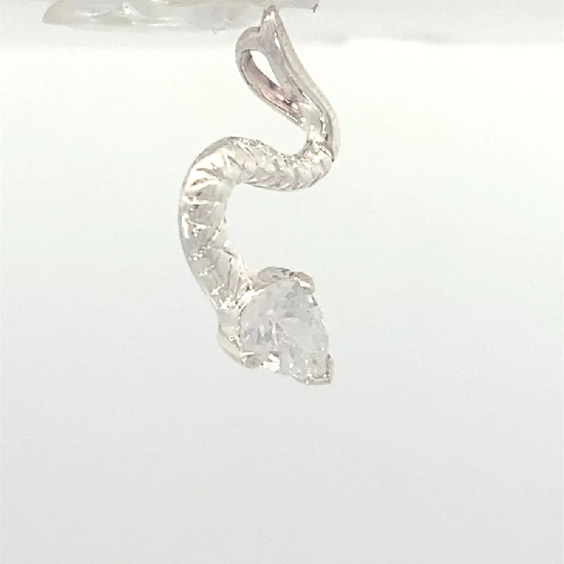 twisted rope gold chain Draco Snake 925 Sterling Silver Pendant