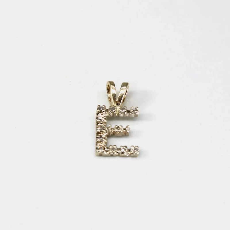 E Letter Diamond Pendant | 0.12ctw |