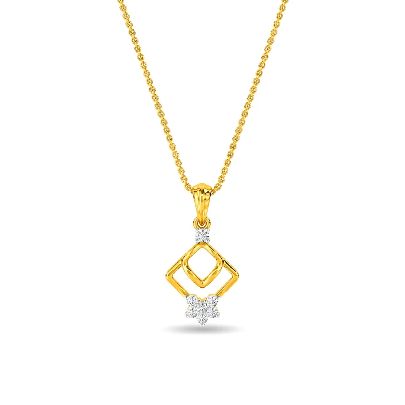 gold choker necklace simple Edith Pendant