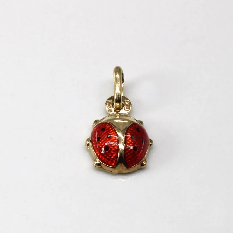 Enameled Lady Bug Pendant