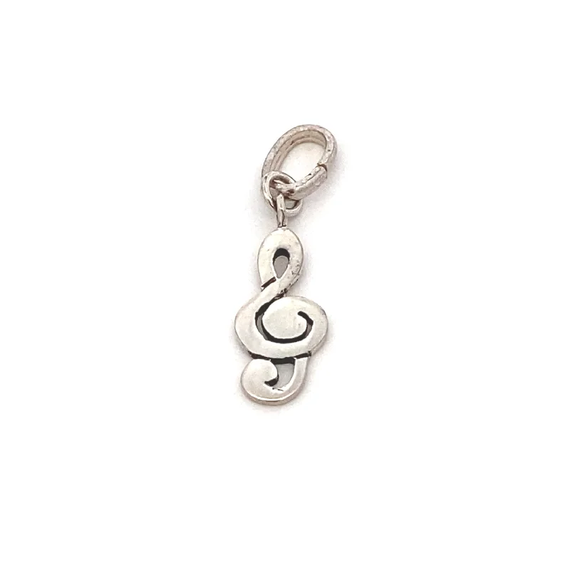 large vintage statement necklace G Clef Pendant