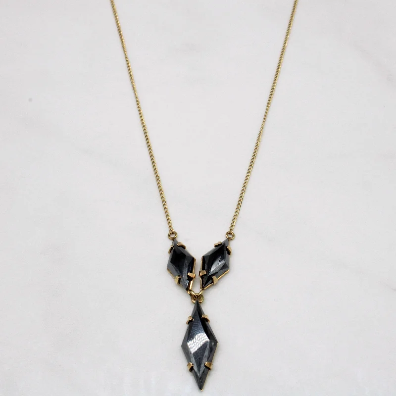 Hematite Pendant Necklace | 10.00ctw | 20" |