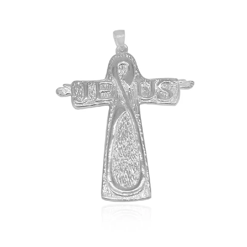 vintage filigree locket necklace Jesus Cross Charm