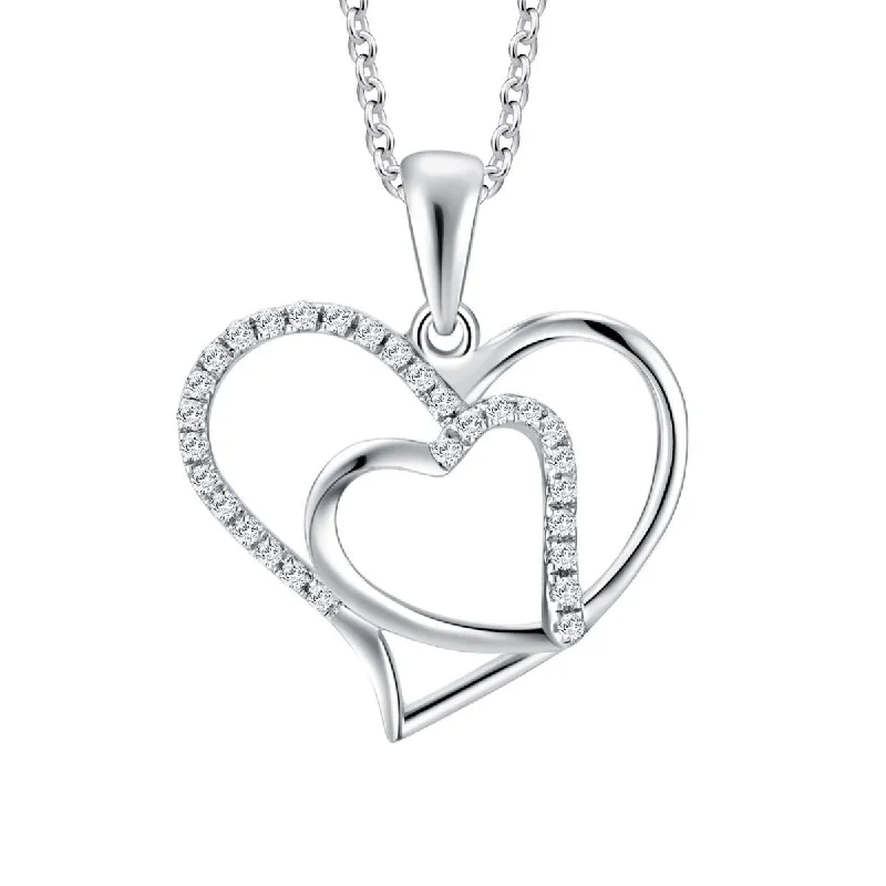 silver wedding band with engraving Loving Your Heart Diamond Pendant