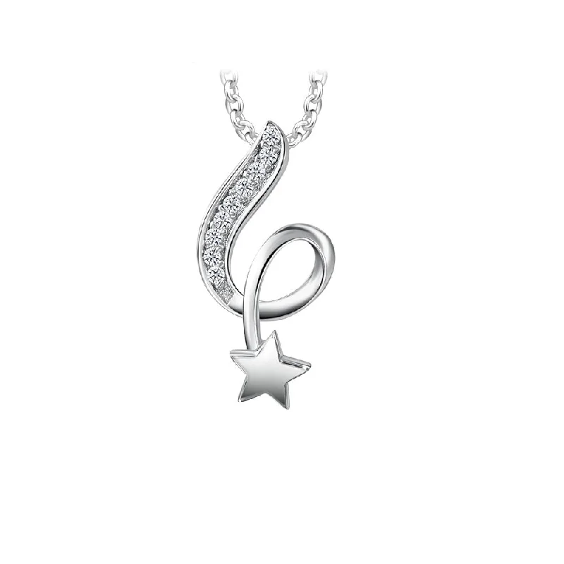 infinity knot wedding band Moissanite Wishing Star Pendant