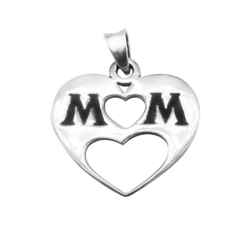 minimalist crystal quartz ring Mom Heart Cut Out Pendant