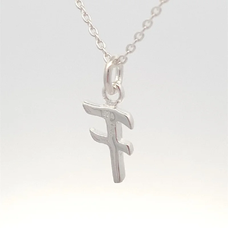 real smoky quartz pendant Monotype Personalized Initial Letter F Necklace