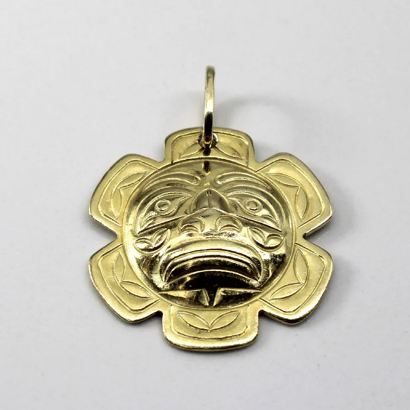 Indigenous Sun Art Gold Pendant