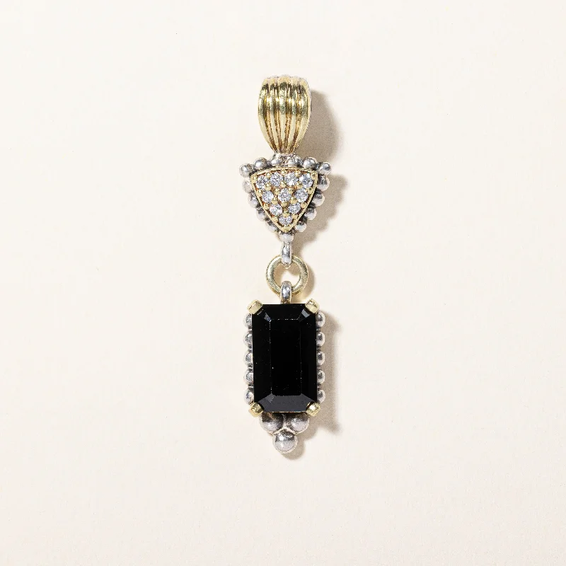 handcrafted turquoise necklace Onyx & Diamond Mixed Metal Pendant | 2.80ct, 0.10ctw | handcrafted turquoise necklace Onyx & Diamond Mixed Metal Pendant | 2.80ct, 0.10ctw |