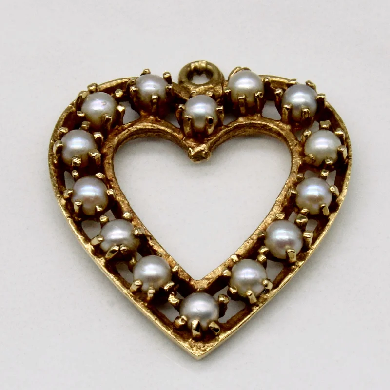 Pearl Heart Charm