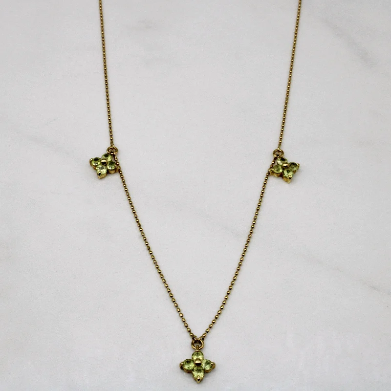 Peridot Charm Necklace | 0.60ctw | 16" |