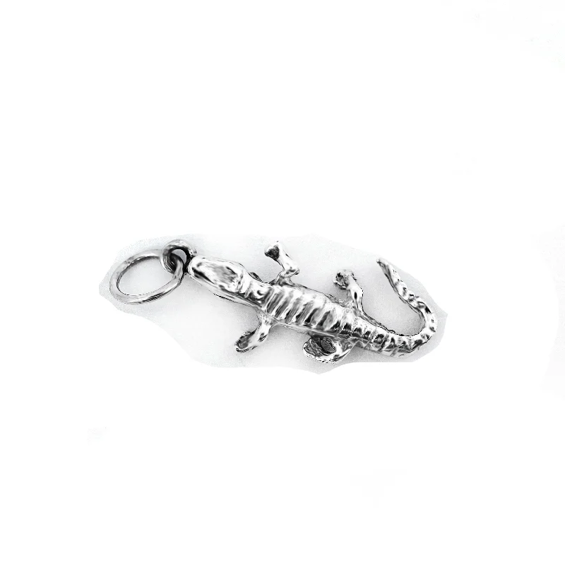 minimalist diamond stud earrings Polished Crocodile Pendant