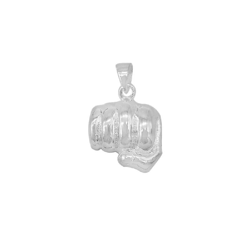 luxury diamond anniversary band Polished Hand Fist Charm