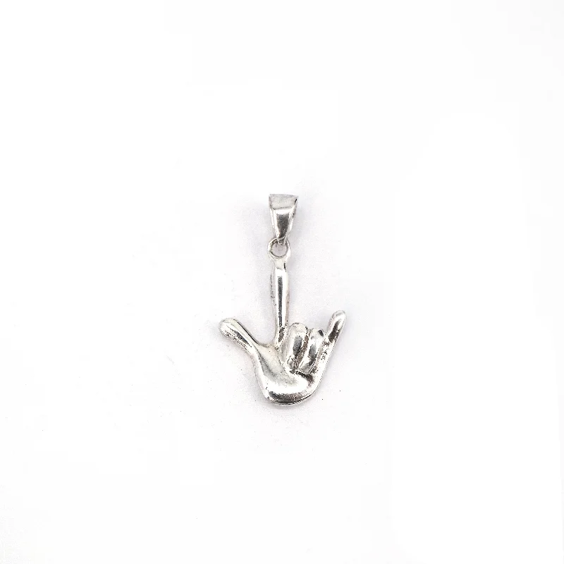 silver arrow pendant necklace Polished Hand Pendant