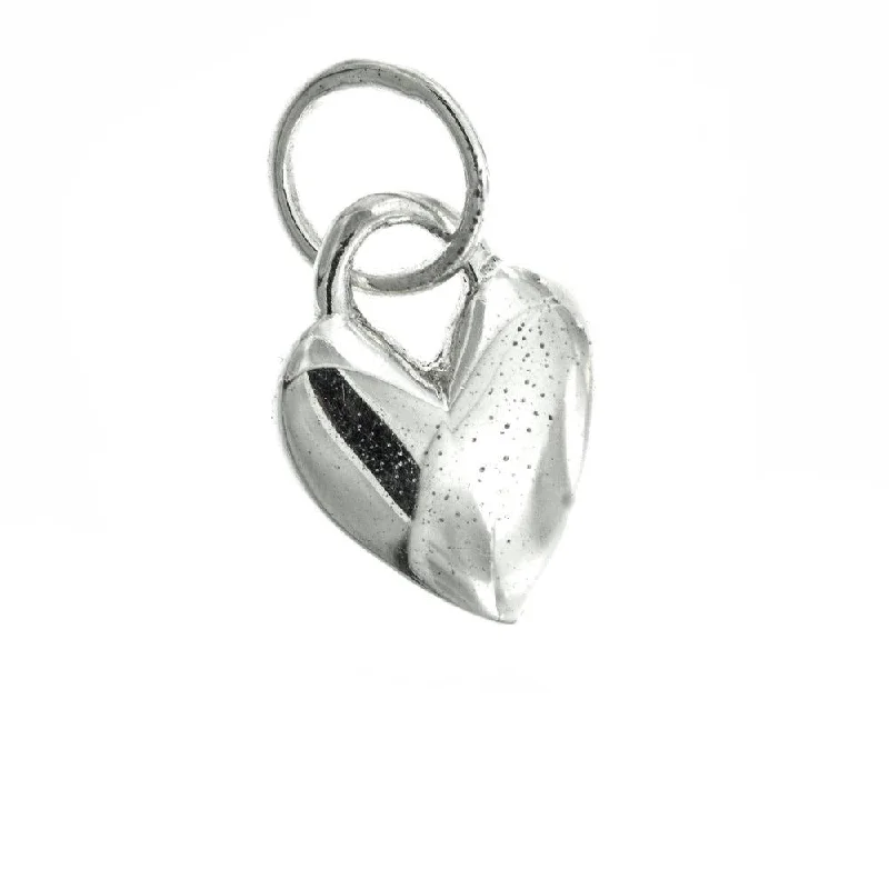 handcrafted filigree ring silver Polished Heart Pendant