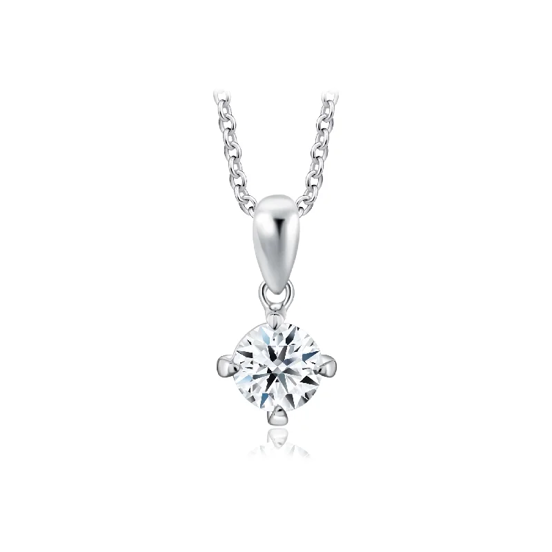 vintage-style garnet ring Quadrant Solitaire Diamond Pendant