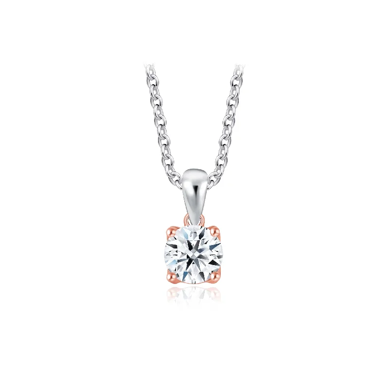 gemstone cluster earrings silver Rosetta Solitaire Diamond Pendant