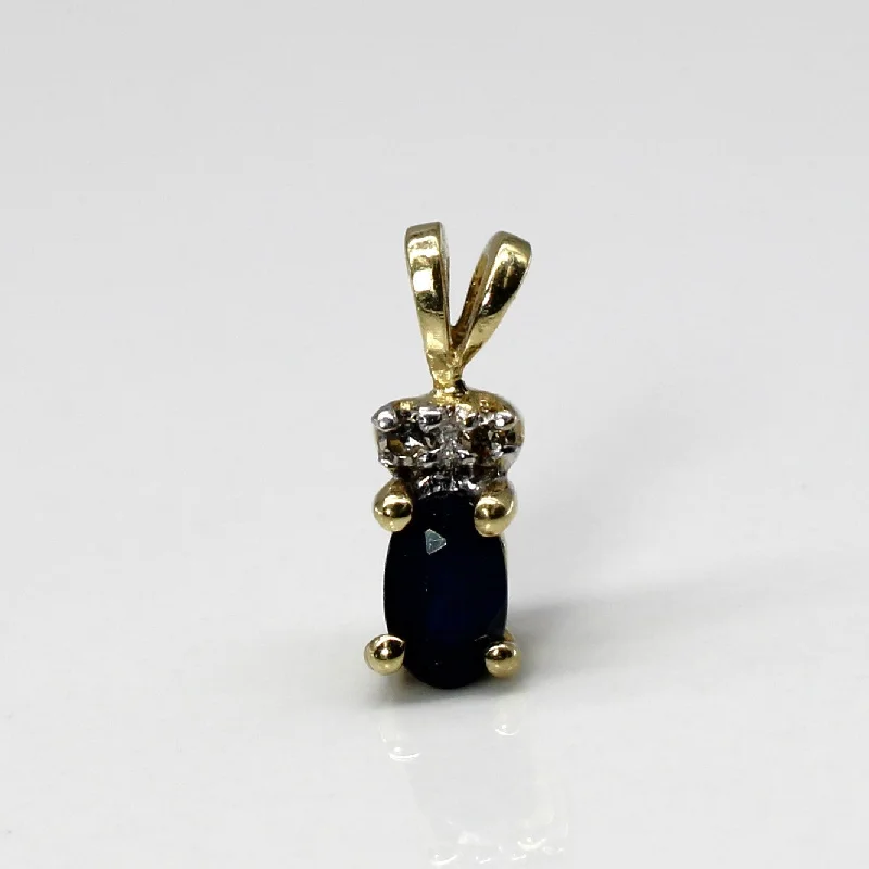 Sapphire & Diamond Drop Pendant | 0.25ct | 0.02ctw |