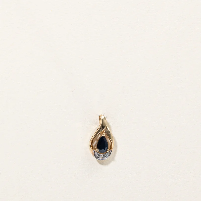 ethical lab-grown diamond ring Sapphire & Diamond Pendant | 0.50ct, 0.02ctw |