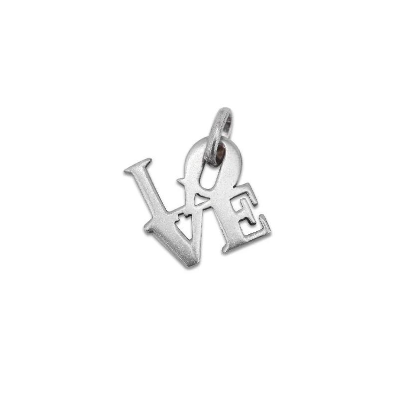 heart-shaped promise ring sterling silver Scripted LOVE Pendant