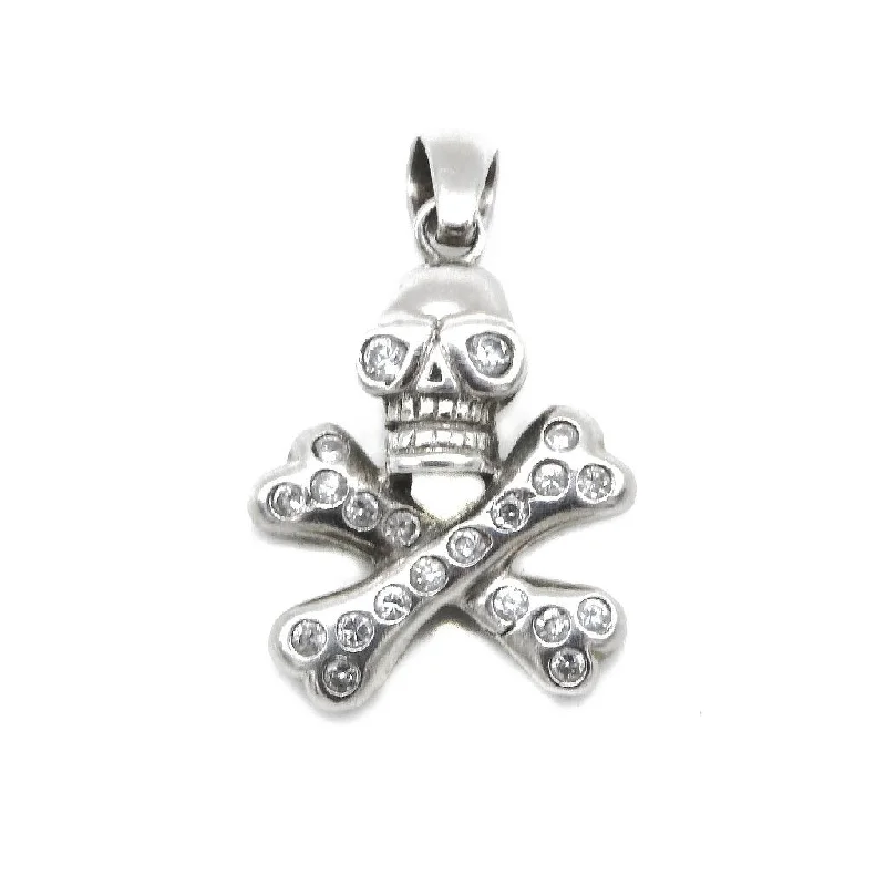 aquamarine and diamond wedding ring Skull with Cubic Zirconia Pendant