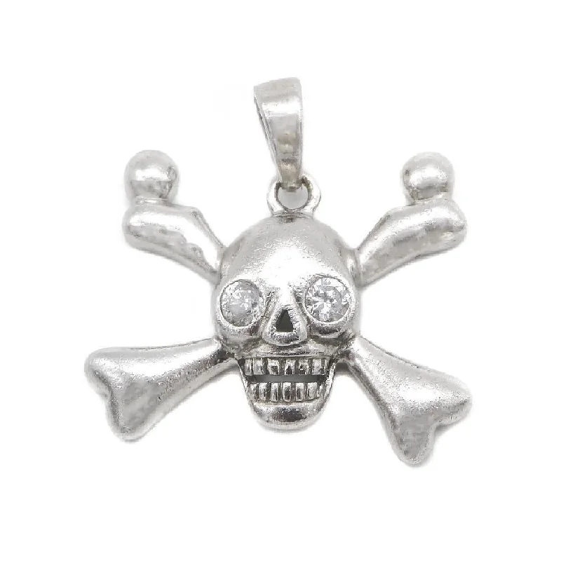 crystal-studded gold ring Skull with CZ Eyes Pendant