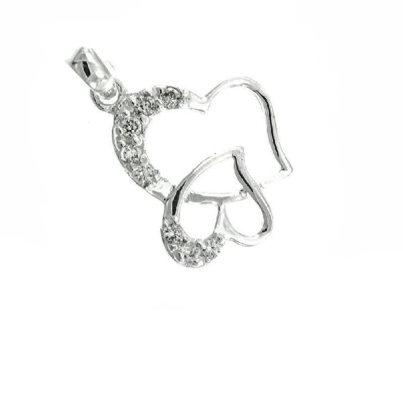 elegant drop earrings wedding Slanted Heart Pendant
