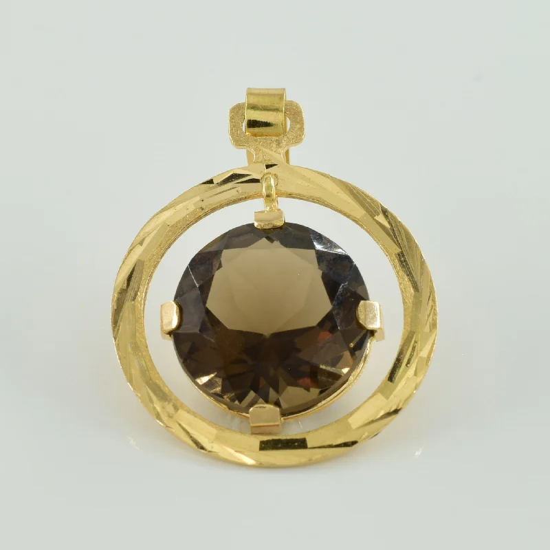 Smoky Quartz Pendant & Earring Set | 14.00ctw |