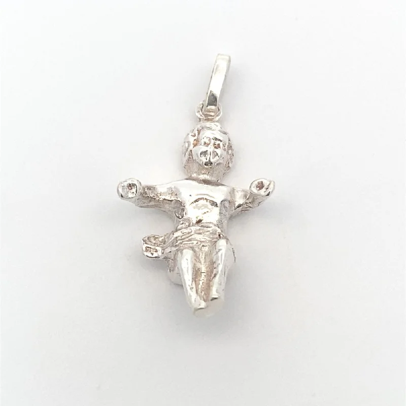 vintage art deco bracelet Sto. Niño 925 Sterling Silver Pendant