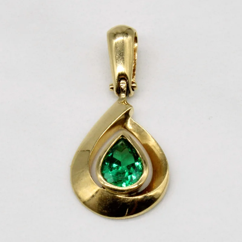 Synthetic Emerald Pendant | 0.50ct |