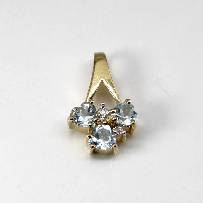 cubic zirconia tennis necklace Topaz & Diamond Pendant | 0.66ctw | 0.01ctw |
