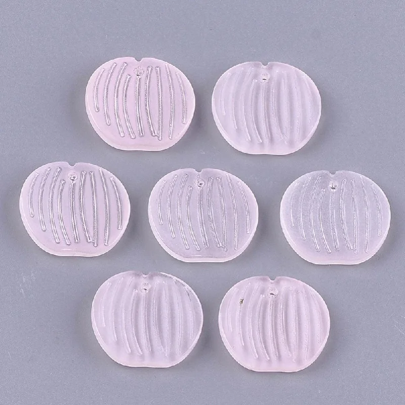 real turquoise drop earrings 10 Pcs, 18.5x20x3.5, Transparent Glass Charms Pink