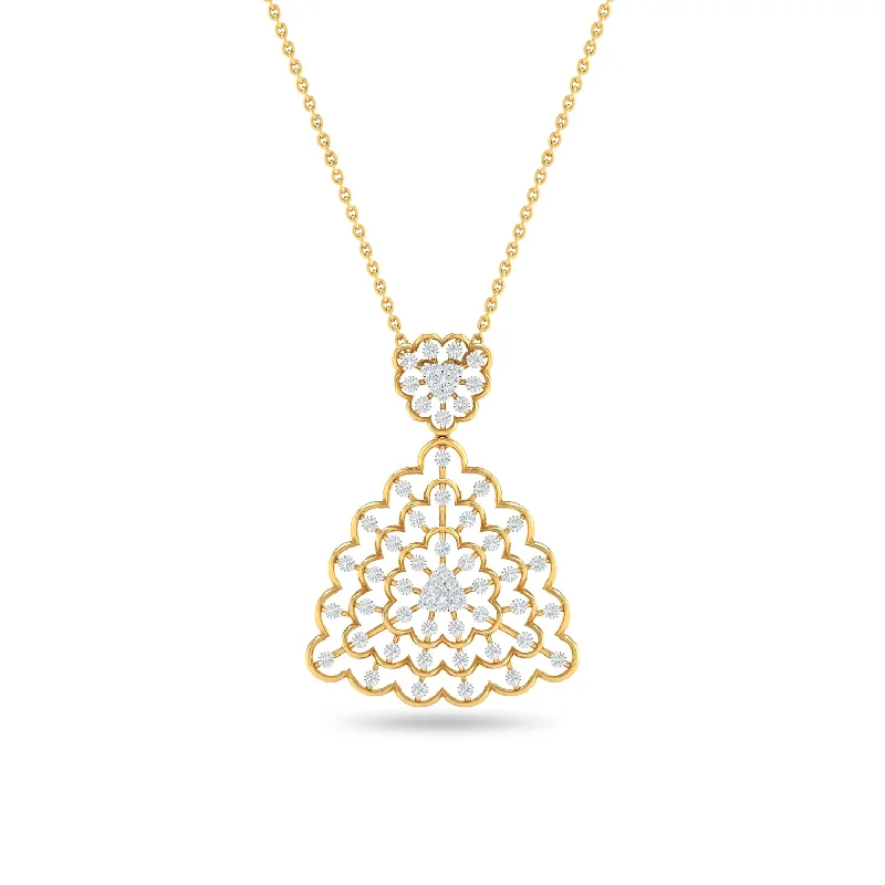 thin gold wedding band women Triangoli PENDANT