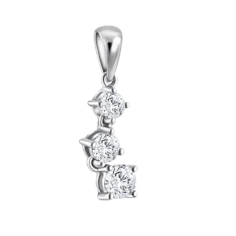 vintage floral engagement ring Trilogy Diamond Pendant