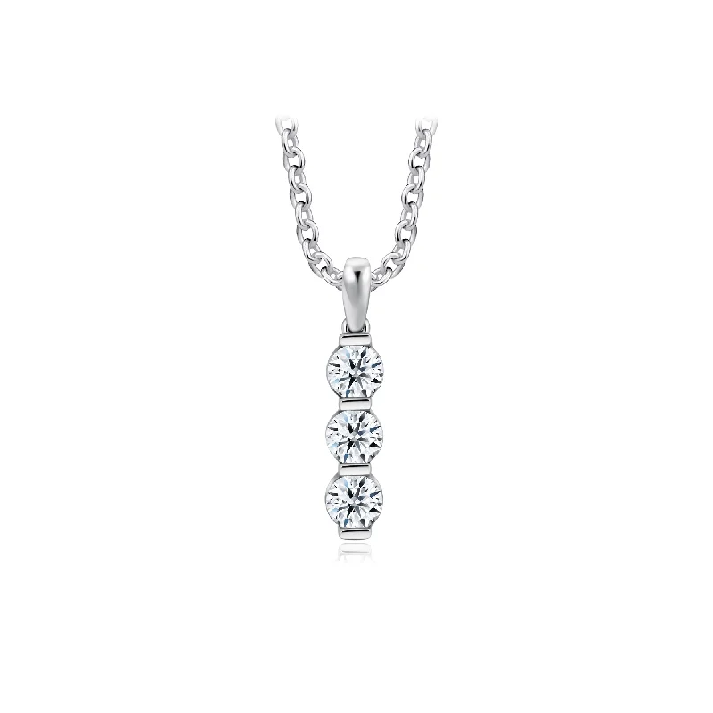 vintage pearl engagement ring Trinity Diamond Pendant