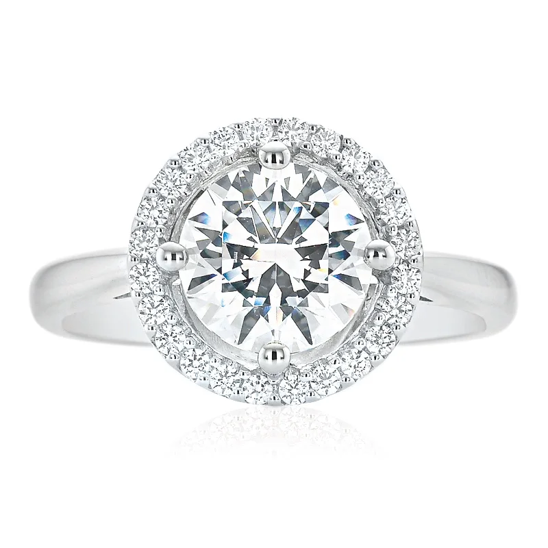 KISS Sterling Silver Round Cubic Zirconia Ring