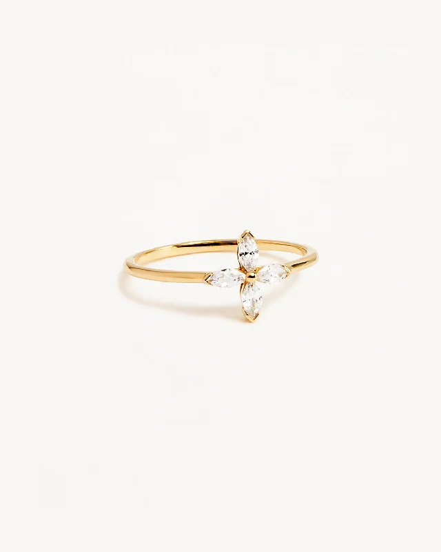 14k Solid Gold Blossom Lab-Grown Diamond Ring