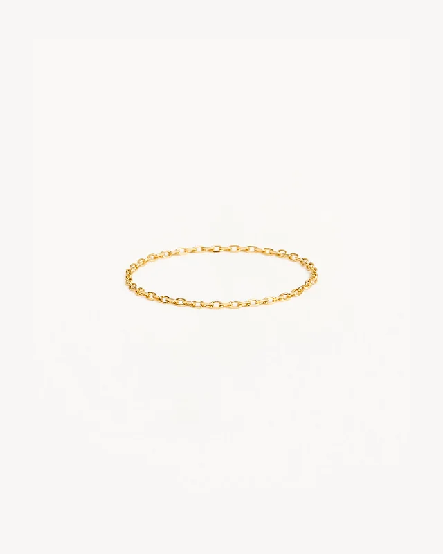 14k Solid Gold Purity Chain Ring