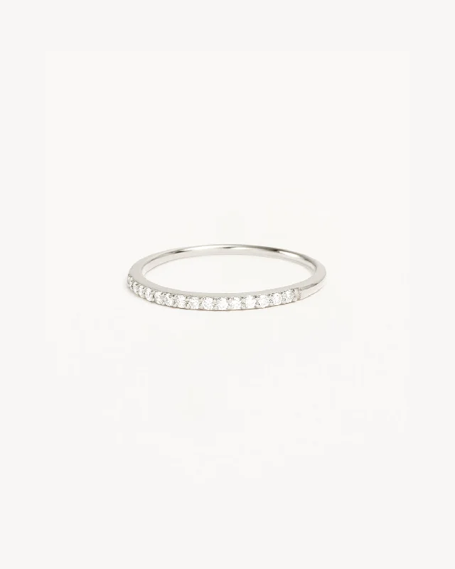 14k Solid White Gold Diamond Halo Ring