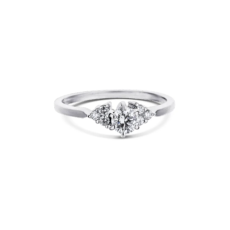 real opal ring for women 14K White Gold Diamond Engagement Ring Center Diamond