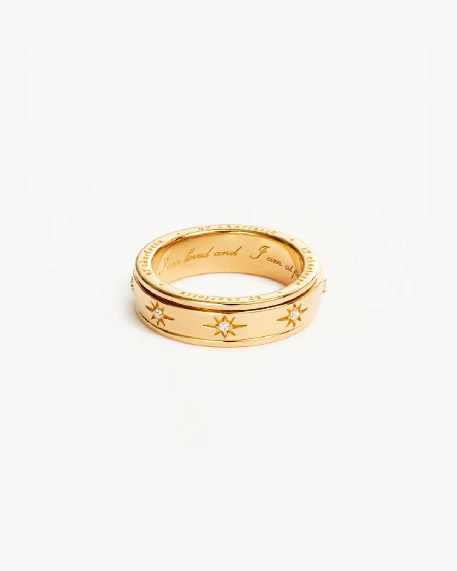 18k Gold Vermeil I Am Loved Spinning Meditation Ring