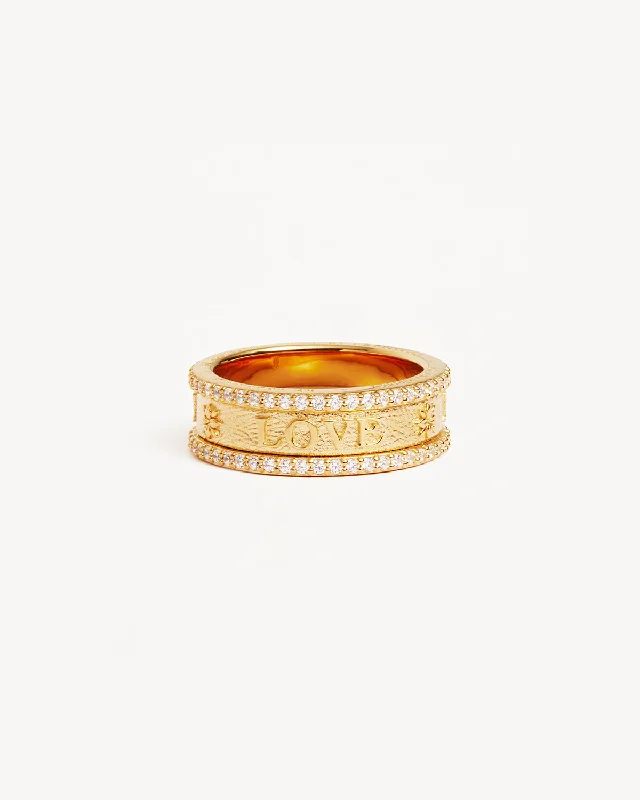 18k Gold Vermeil Love Ring