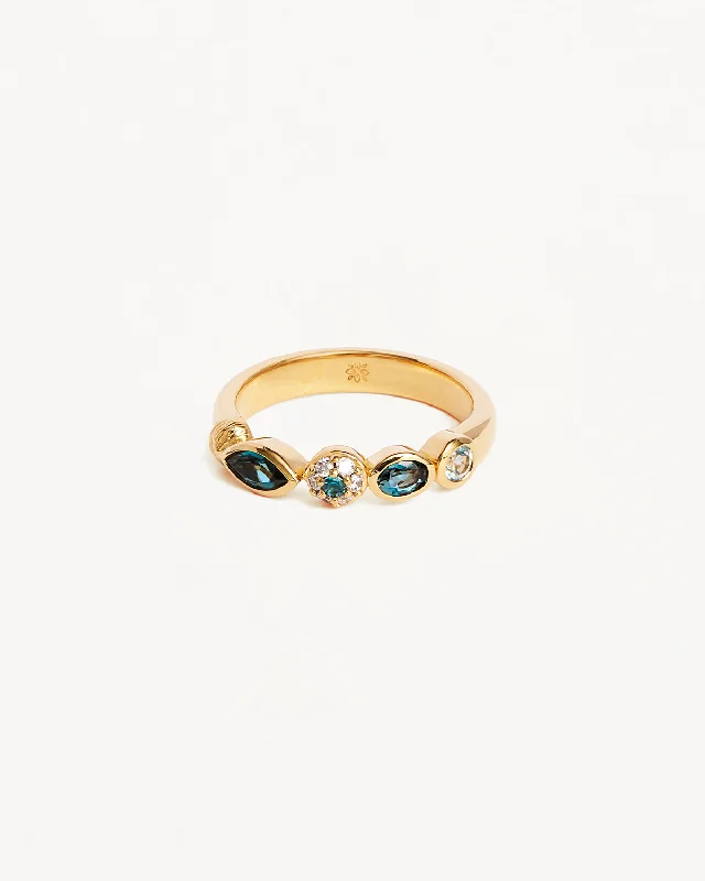 18k Gold Vermeil Protection of Eye Topaz Ring